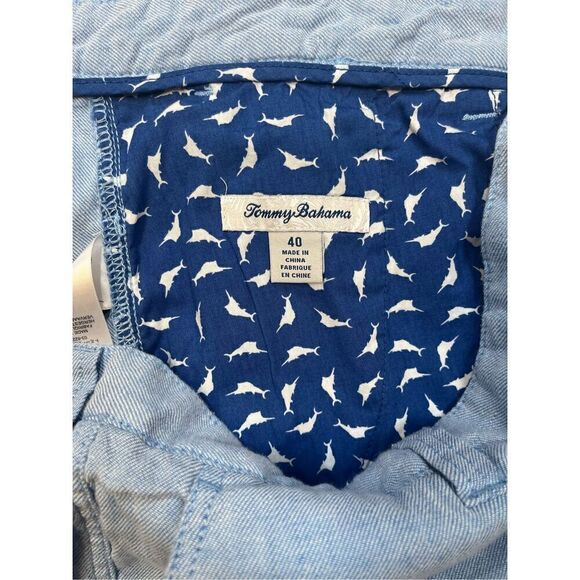 Tommy Bahama Beach Coast Linen Blend Flat Front 10 Inch Shorts Men's Size 40 EUC - Picture 2 of 11